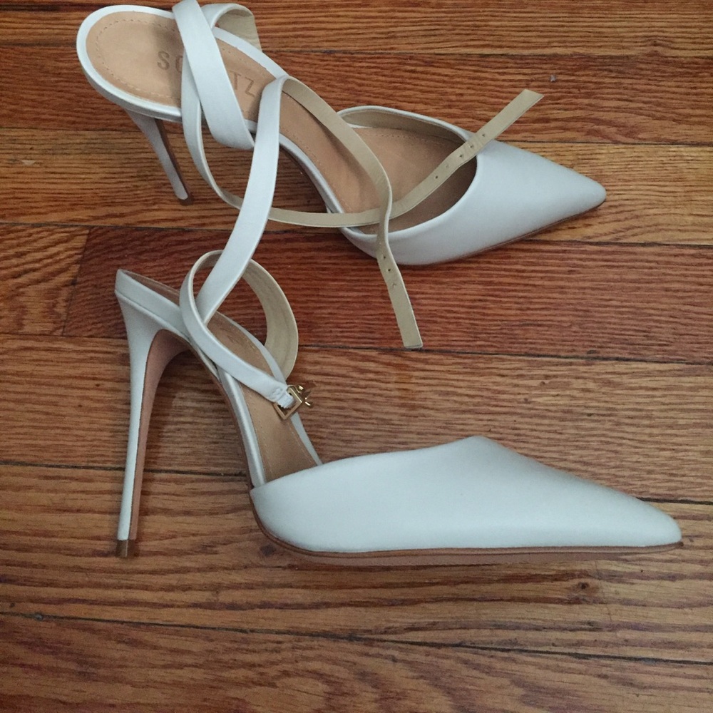 SCHUTZ White Pointed-Toe Sandals - Picture 2 of 6